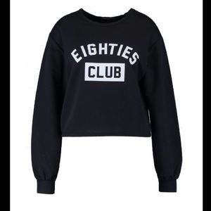 Boohoo Sweaters - ❤️Boohoo+: Plus Jess 80's Slogan Sweat Boohoo Sweaters - ❤️Boohoo+: Plus Jess 80's Slogan Sweat